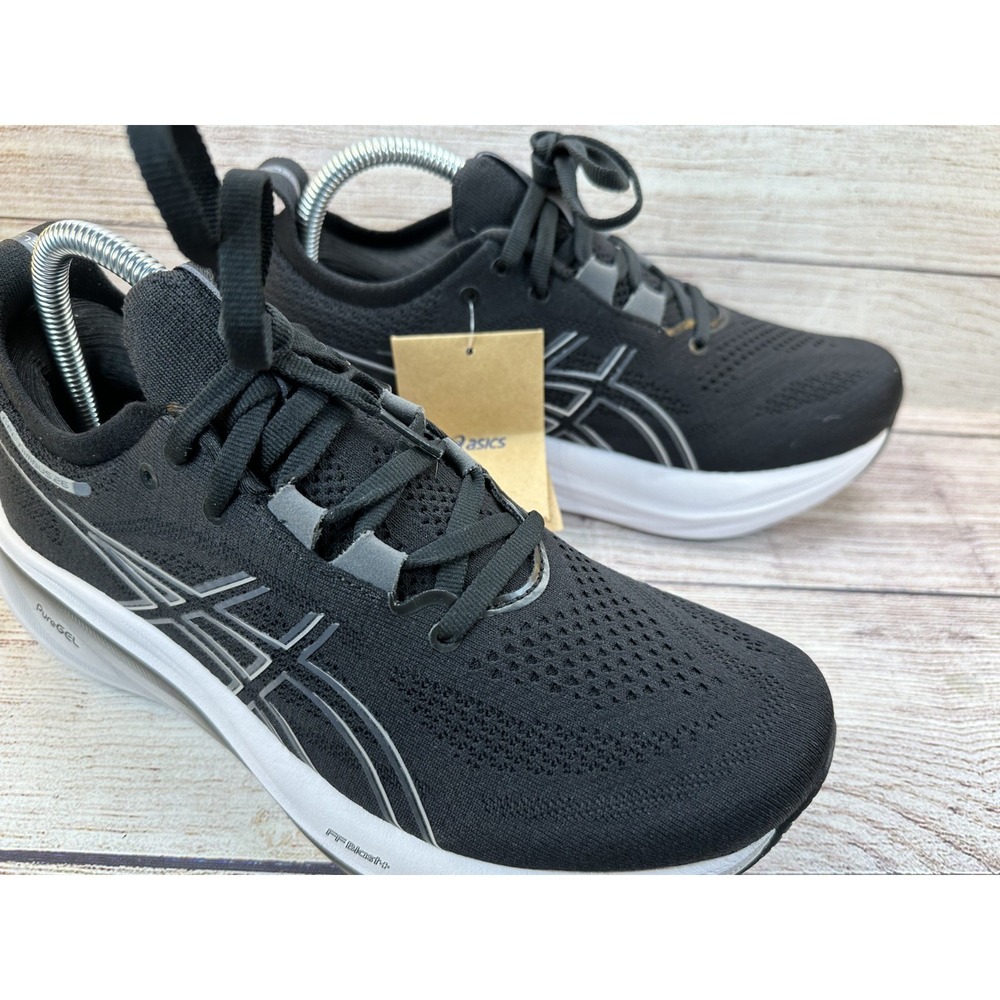 ASICS Gel-Nimbus 26 Women's Black Lace Up Running Shoes Size 9 Wide